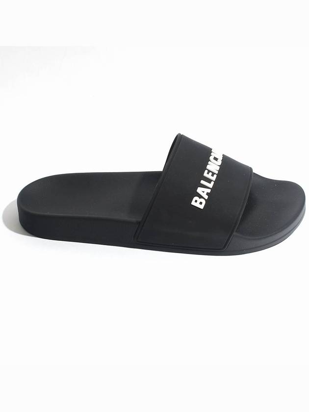 Men's Logo Full Slippers Black - BALENCIAGA - BALAAN 3