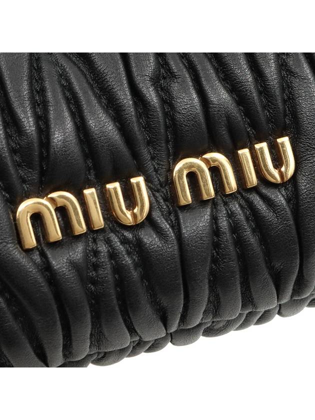 Black Materasse Lux Gold Logo Clutch Crossbody Bag - MIU MIU - BALAAN 8