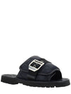 Nylon Quilted Sandals Black - GUCCI - BALAAN 4