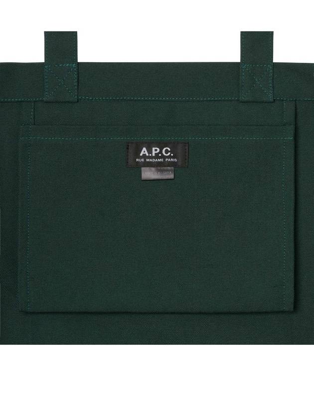 Ru 1987 University Tote Bag Eco Dark Green Unisex - A.P.C. - BALAAN 2