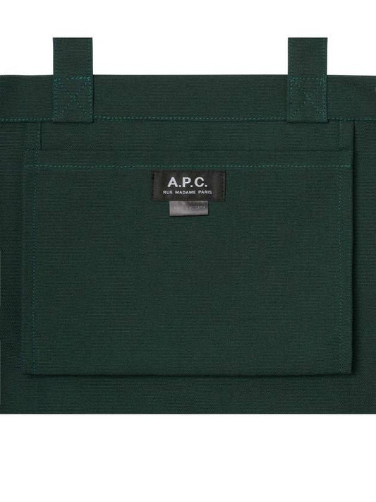 Ru 1987 University Tote Bag Eco Dark Green Unisex - A.P.C. - BALAAN 2