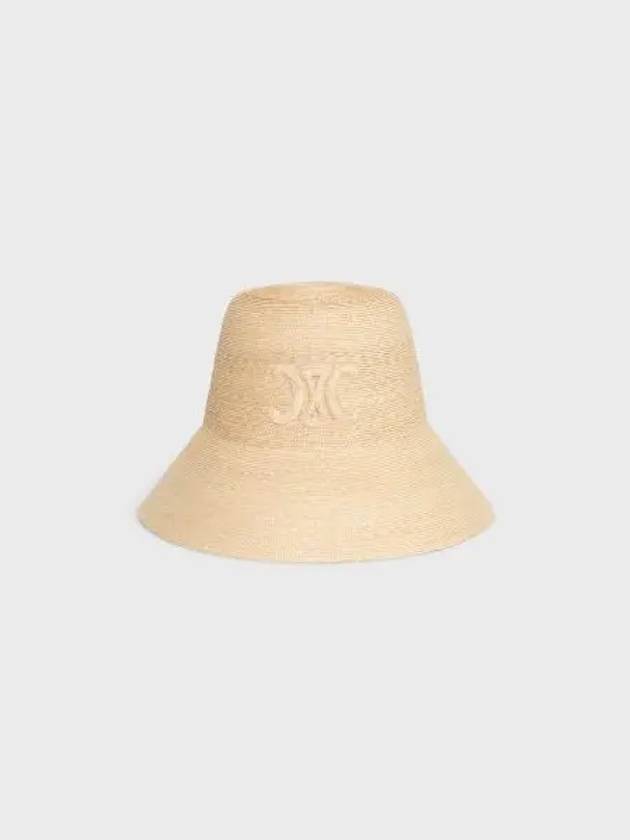 Triomphe Cloche Straw Bucket Hat Natural - CELINE - BALAAN 2