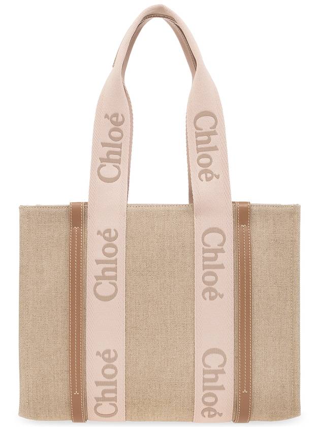 Woody Medium Tote Bag Blushy Beige - CHLOE - BALAAN 4