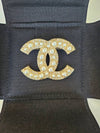 Classic CC Logo Pearl Crystal Brooch Gold - CHANEL - BALAAN 3