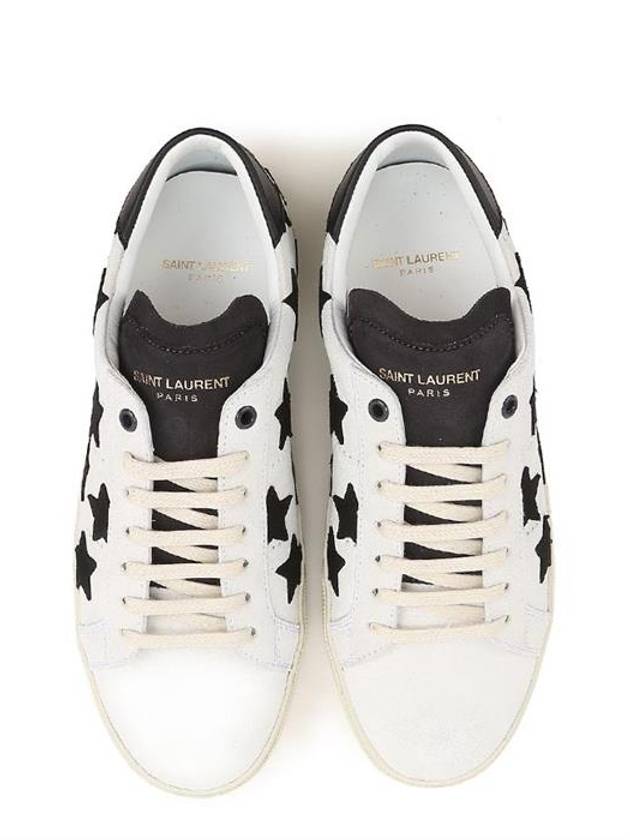 Star Black Tab Low Top Sneakers White - SAINT LAURENT - BALAAN 9