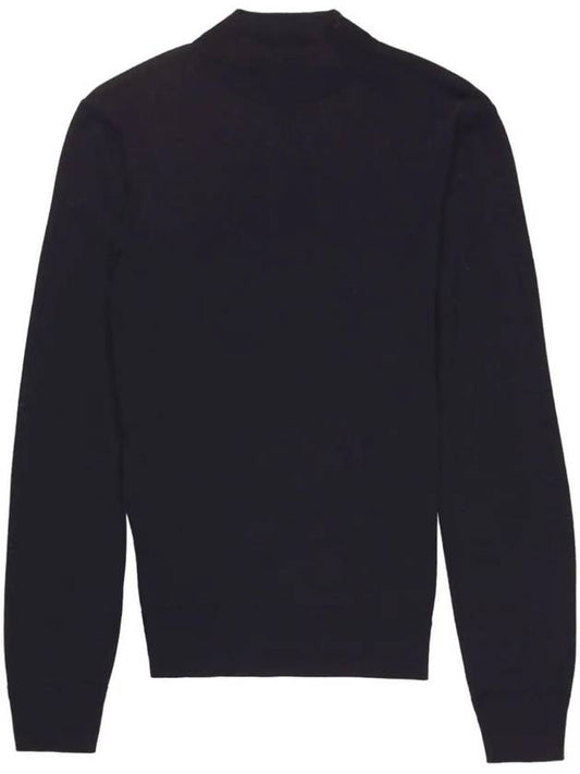 Mock Neck Wool Knit Top Black - TOM FORD - BALAAN 1