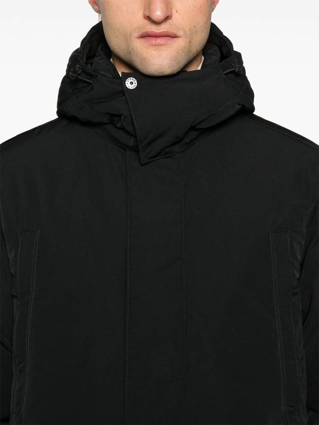 Polyester Micro Twill Long Down Parka Black - STONE ISLAND - BALAAN 7