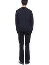 Men's Three-Stripe Tab Pocket Loopback Crew Neck Sweatshirt Navy - THOM BROWNE - BALAAN 6