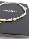 Women's CC Logo Star Crystal Pearl Necklace White - CHANEL - BALAAN 7