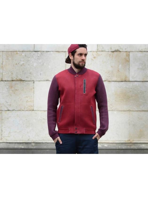 016143806253MM Tech Fleece Varsity JacketBurgundy - NIKE - BALAAN 2