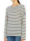 Minquiers Modern Stripe Long Sleeve T-Shirt Ecru Marine - SAINT JAMES - BALAAN 8