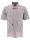 Cotton Popeline Pocket Short Sleeve Shirt Grey - CP COMPANY - BALAAN 2