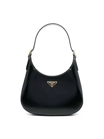 Women s Saka Leather Medium Shoulder Bag Black 1BC179 2A3A - PRADA - BALAAN 1