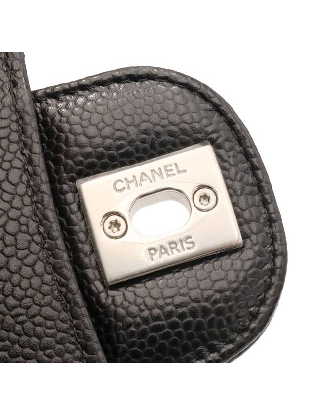 Black Caviar Silver Chain Classic Medium Flap Shoulder Bag - CHANEL - BALAAN 10