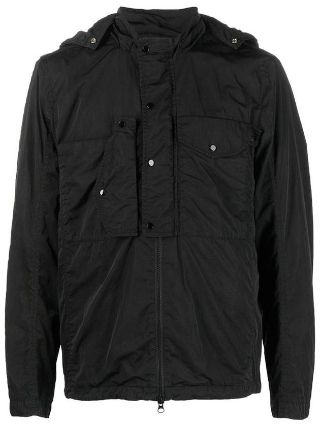 Chrome R Goggles Overshirt Hooded Jacket Black - CP COMPANY - BALAAN 2