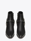 Wyatt Studded Harness Chelsea Boots Black - SAINT LAURENT - BALAAN.