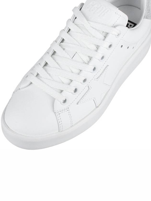 Purestar White Silver Glitter Heel Tab Sneakers - GOLDEN GOOSE - BALAAN 8