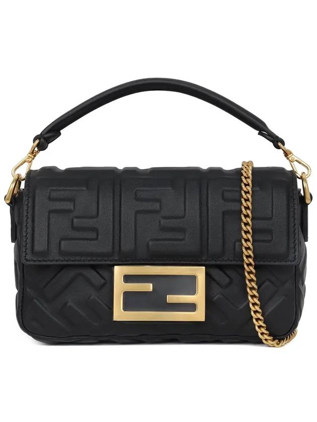 Baguette Chain Small Cross Bag Black - FENDI - BALAAN 2