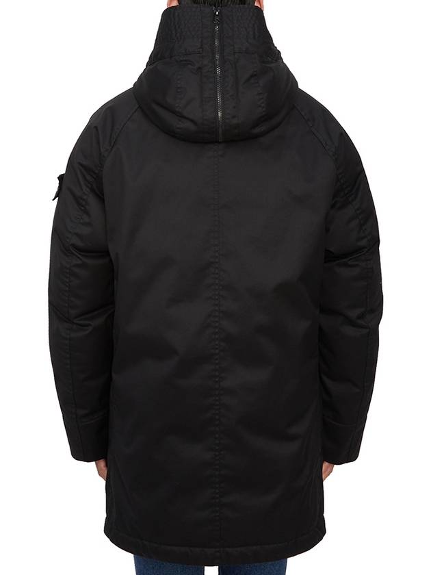 710F2 Ghost Performance Twill Wool-TC Down Parka Black - STONE ISLAND - BALAAN 6