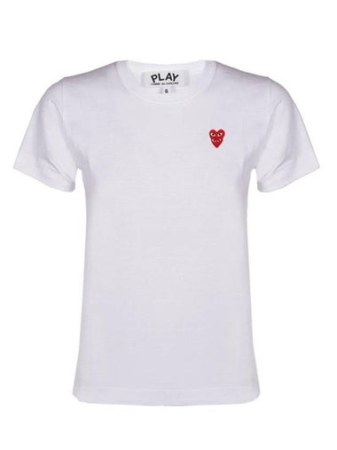 Red Heart Waffen Short Sleeve T-Shirt White - COMME DES GARCONS - BALAAN 1