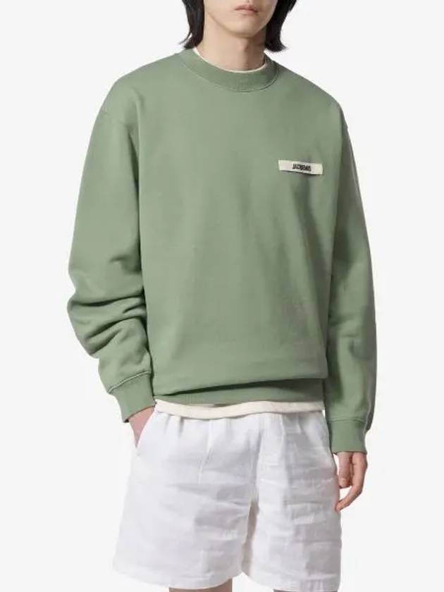 Le Gros Grain Logo Sweatshirt Light Green - JACQUEMUS - BALAAN 2