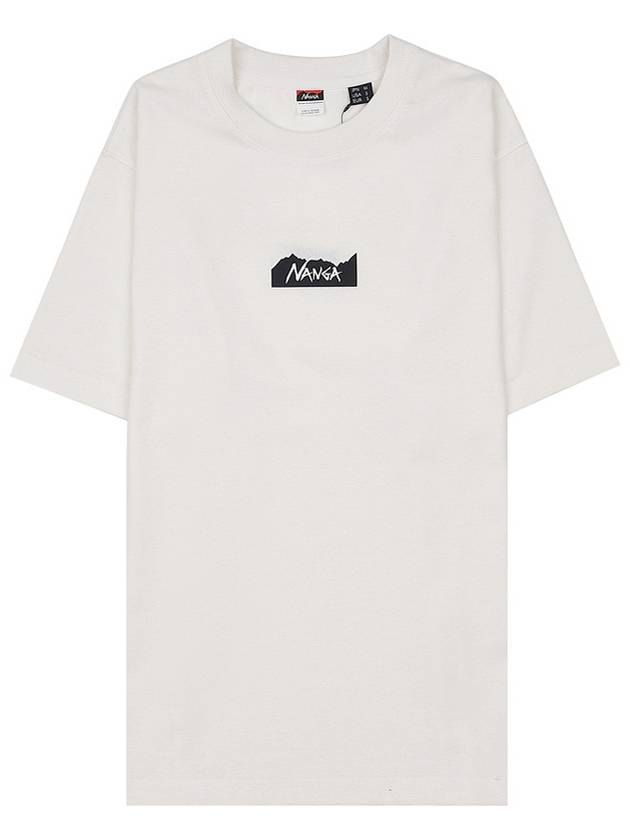 Men's Eco Hybrid Mountain Logo Tee NW2211 1G208 WHT - NANGA - BALAAN 10