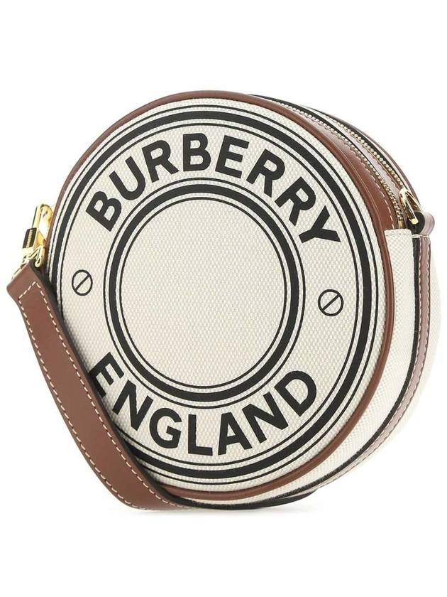 Canvas Logo Louise Horseferry Round Cross Bag White - BURBERRY - BALAAN 3