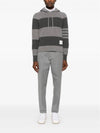 4 Bar Striped Cashmere Hoodie Grey - THOM BROWNE - BALAAN 3