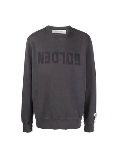 Fleece Reverse Logo Sweatshirt Grey - GOLDEN GOOSE - BALAAN 1