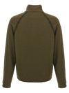 Light Fleece Half Zipped Sweatshirt Green - CP COMPANY - BALAAN 3