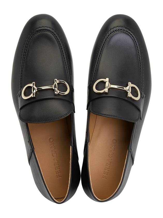 Gancini Ornament Loafer Black - SALVATORE FERRAGAMO - BALAAN 3