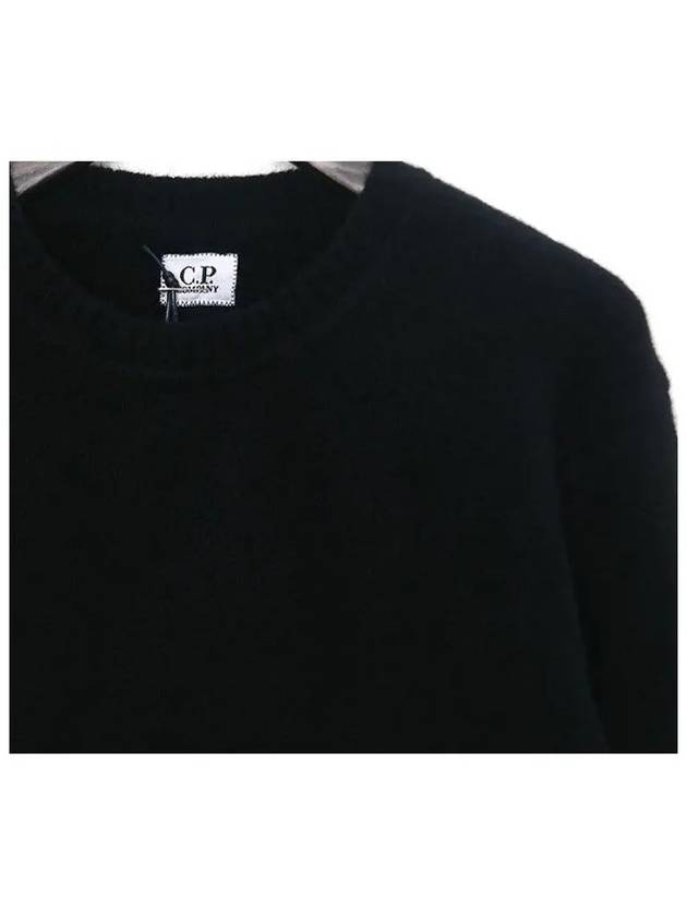 12Th Anniversary Mini Logo Patch Knit Top Black - CP COMPANY - BALAAN 5