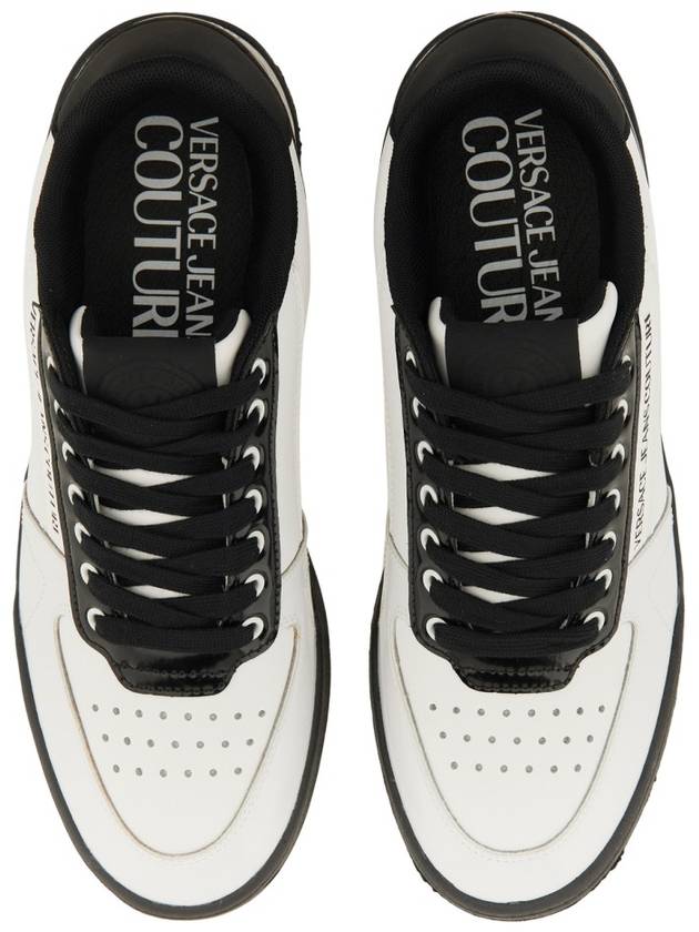 Jeans Couture Brooklyn Low Top Sneakers White Black - VERSACE - BALAAN 7