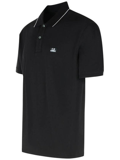 C.P. Company Black Cotton Polo Shirt - CP COMPANY - BALAAN 2