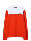 Men's Jeff Crew Neck Polyester Sweatshirt Fiery Red - J.LINDEBERG - BALAAN 2