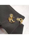 Crystal CC logo half ring earrings gold metal - CHANEL - BALAAN 6