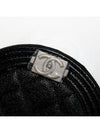 Boy Silver Vintage Zipper Coin Purse Black - CHANEL - BALAAN 10