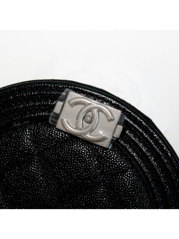 Boy Silver Vintage Zipper Coin Purse Black - CHANEL - BALAAN 10