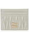 Matelasse Nappa Leather Card Wallet White - MIU MIU - BALAAN 2