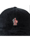 Logo Velvet Fleece Ball Cap Black - MONCLER - BALAAN 4