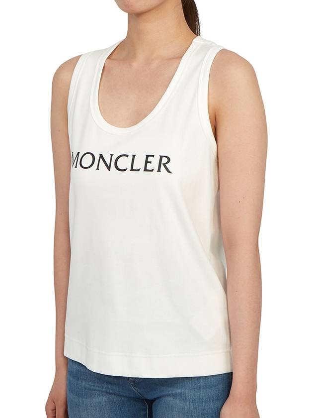 Logo Print Sleeveless White - MONCLER - BALAAN 3