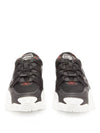 Garavani Climber climber black leather and mesh sneakers - VALENTINO - BALAAN 3