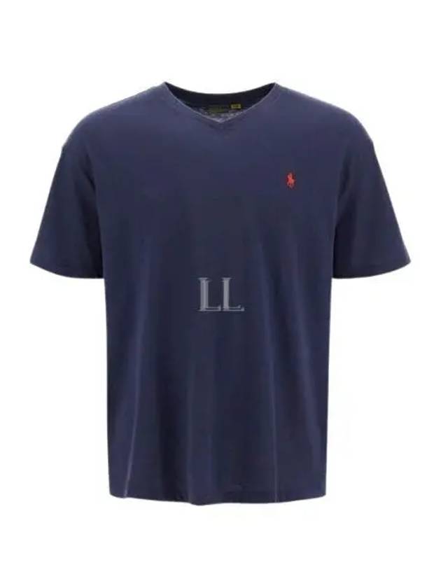 Embroidered Logo Pony Short Sleeve T-Shirt Navy - POLO RALPH LAUREN - BALAAN 2