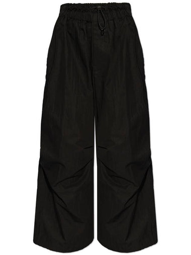 Yohji Yamamoto Wide-leg Trousers, Women's, Black - YOHJI YAMAMOTO - BALAAN 1