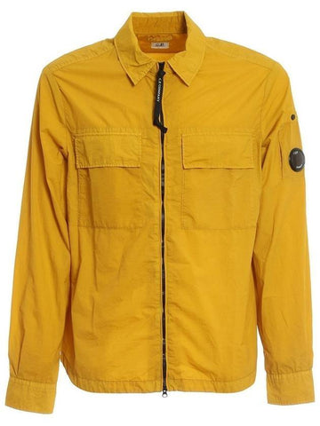 Chrome R Lens Wappen Overshirt Zip-Up Jacket Yellow - CP COMPANY - BALAAN 1