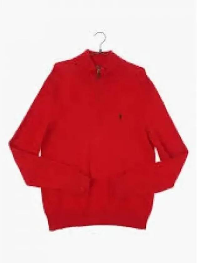 30 Points Cotton Quarter Zipper Sweater Red - POLO RALPH LAUREN - BALAAN 1