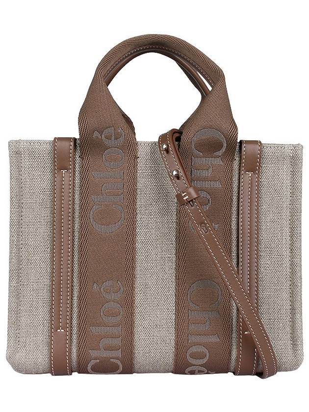 Woody Logo Small Tote Bag Dark Nut - CHLOE - BALAAN 2