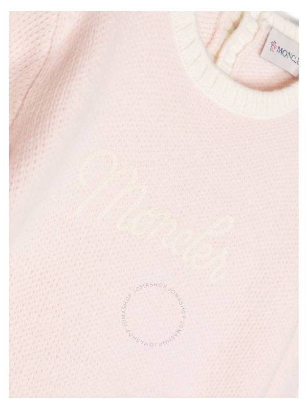 Moncler Girls Embroidered Logo Wool Sweater, Size 2Y - MONCLER - BALAAN 3