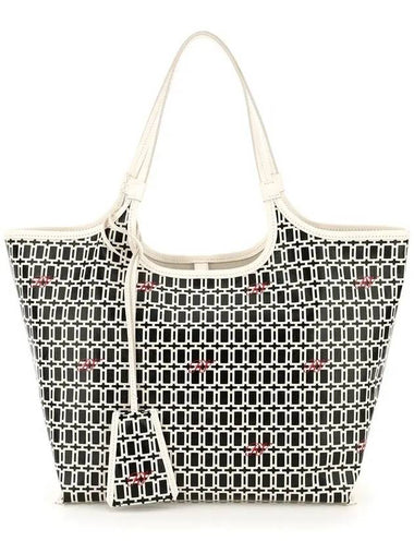 Grand Vivier Fabric Medium Tote Bag White - ROGER VIVIER - BALAAN 1