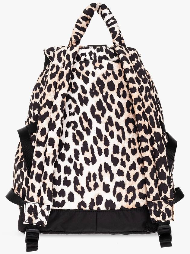 Ganni Leopard Print Backpack, Women's, Beige - GANNI - BALAAN 3